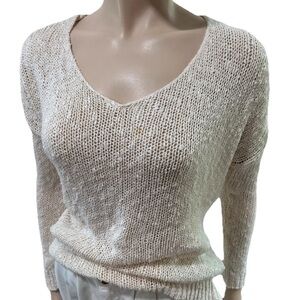 Essentials Cream V neck Sweater
